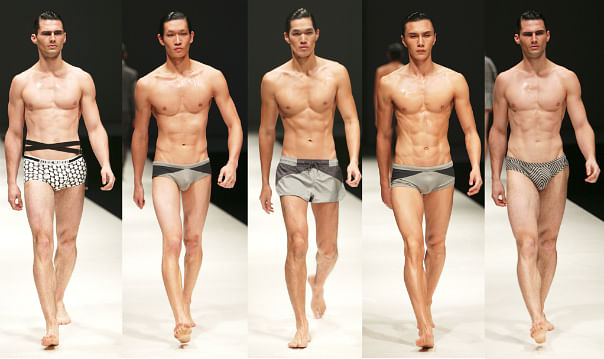 Hot male models in underwear at Men s Fashion Week 2012 Her